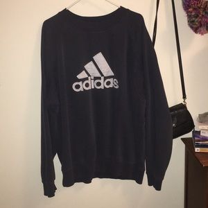 NAVY BLUE ADIDAS CREWNECK